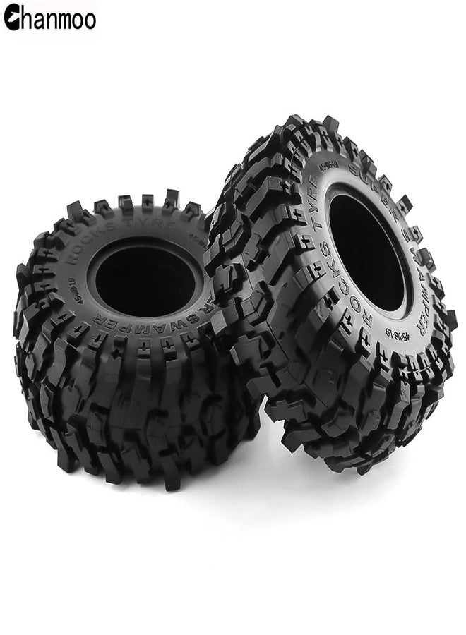 Chanmoo 1.9 Crawler Tires 1/10 RC Soft Rubber Mud Tyres 118mm With Foam Insert For RC Crawler Car Traxxas TRX4 Axial SCX10 SCX10 II RC4WD D90 D110 TF2 Tamiya CC01 Gen8 1.9 Beadlock Wheel Rims 4PCS - Image 3